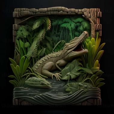 3D model Crocodile Swamp game (STL)